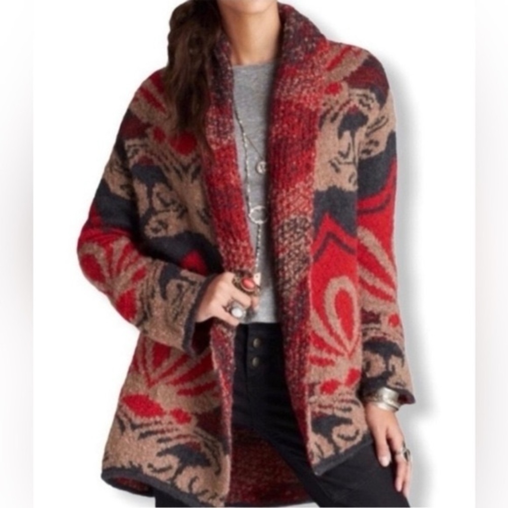 Free People Winters Day Bliss boucle wool blend cardigan